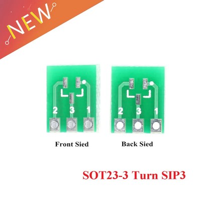 20x SOT23 to SIP3 Adapter Plate SMD to DIP Converter for PCB DIY