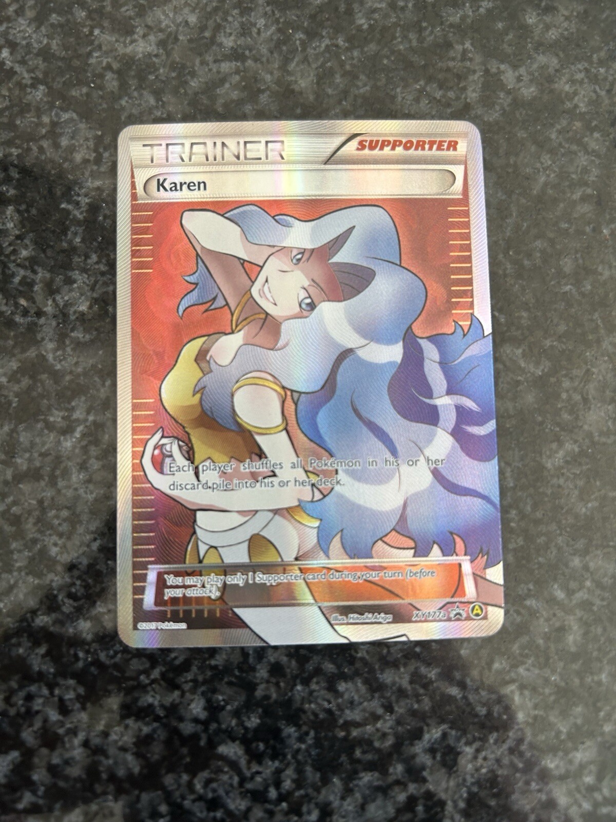 Pokemon Card Karen Full Art XY177a Premium Trainer's XY Collection Promo NM