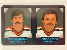 1985 7-Eleven Credit Cards #11 New Jersey Devils Mel Bridgman Chico Resch NHL