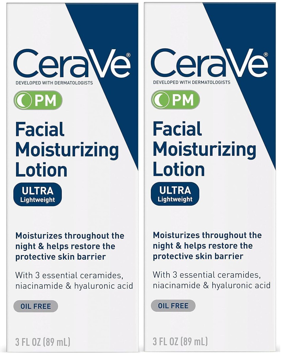 CeraVe PM フェイシャルモイスチャライジングローション 3本セット Amazon.com: CeraVe PM Facial Moisturizing Lotion, Night