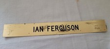 NHL New Jersey Devils Locker Room Name Plate Ian Ferguson From The 1980s. 