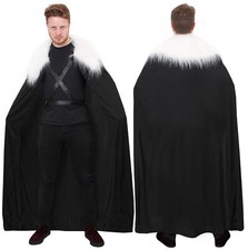 LANGER UMHANG UMHANG KUNSTFELLKRAGEN JOHN SNOW KOSTÜM GAME OF THRONES