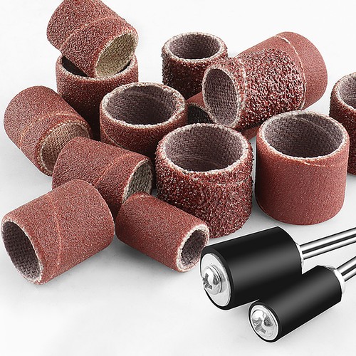 80 - 600 Grit Sanding Bands Drum Sleeve Rotary Tool Kit for Dremel Accessories - Picture 2 of 10