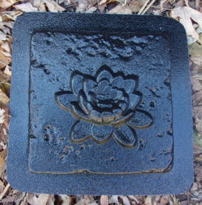 Flower tile plastic mold plaster cement resin casting mould 6''x6''x1/3'' thick