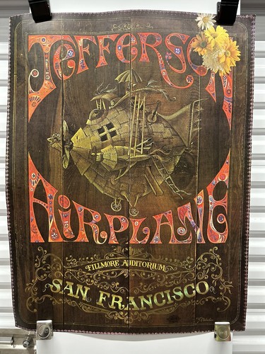 Jefferson Airplane Fillmore Auditorium San Francisco Double Sided Poster Honey