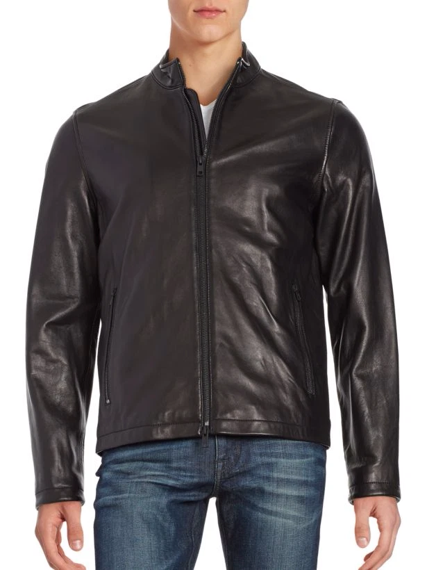 Vince camuto leather jacket clearance mens