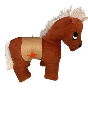 Vintage Douglas Cuddle Toys Plush Brown Pony Horse Stuffed Animal White Mane