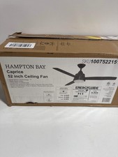 Caprice 52 in. Integrated LED Indoor Matte Black Ceiling Fan with Light Kit and