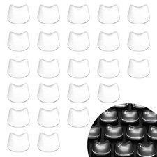 96Pcs Glass Nail Art Typing Stickers Adhesive Keyboard Covers, Clear