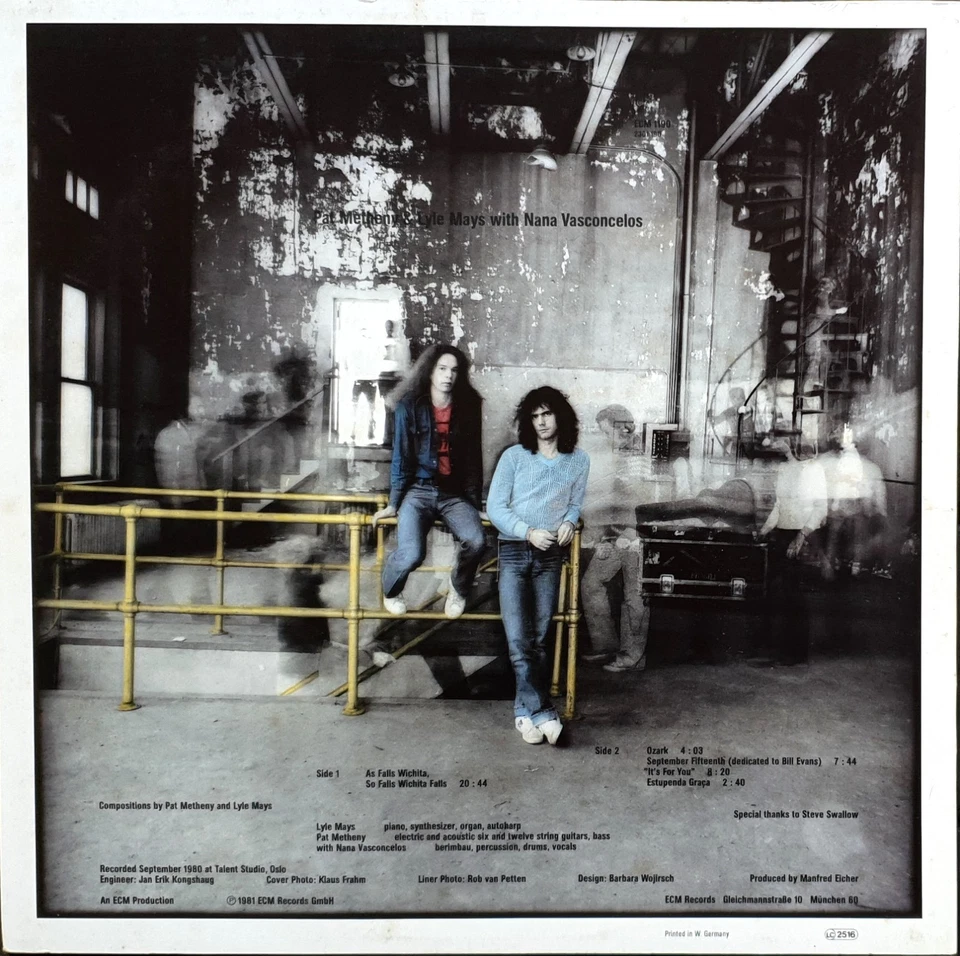 Pat Metheny & Lyle Mays–As Falls Wichita, So Falls Wichita Falls LP 1981 Germany - Image 3 of 3