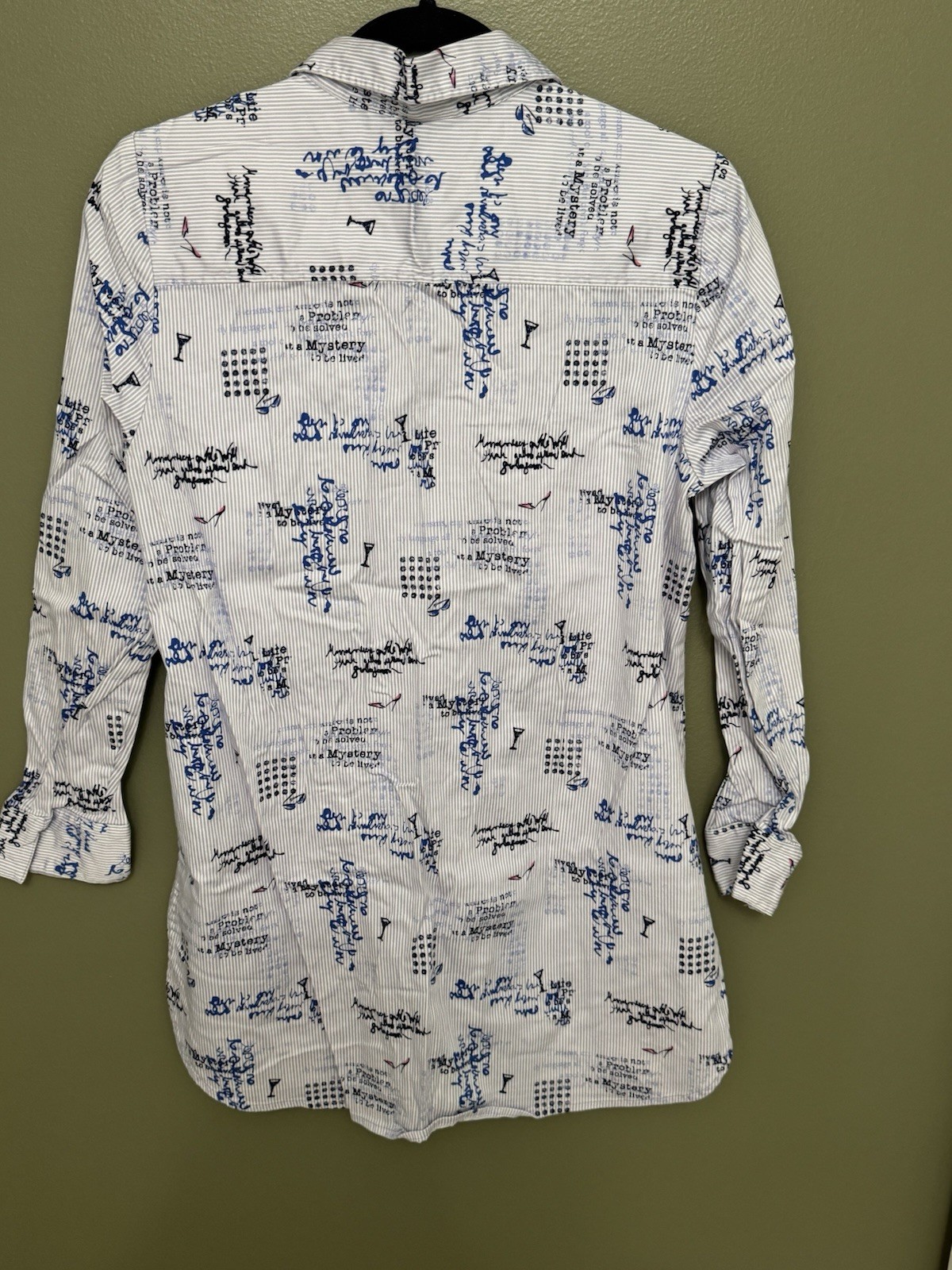 Chicos Button Down with Pattern Size 1 Women's Lo… - image 3