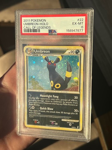 2011 Pokemon Call Of Legends Umbreon Holo 22/95 PSA 6 Swirl