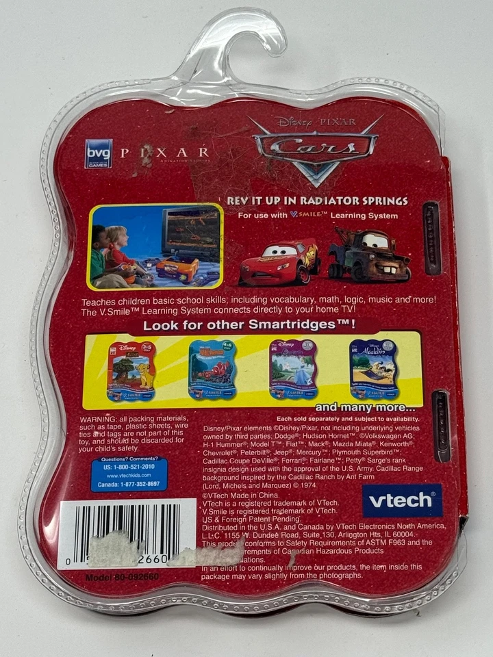 VTech V.Smile Smartridge Disney Pixar Cars Game NEW SEALED *DAMAGED BOX* - Image 3 of 4