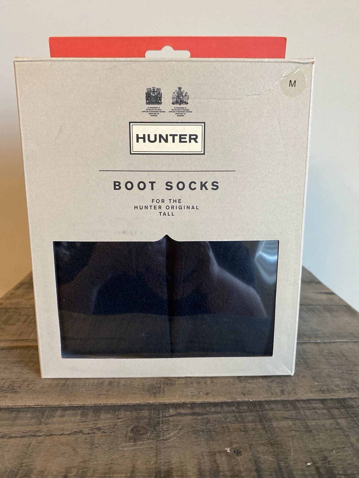 Hunter Black Original Tall Fleece Welly Socks Women's Size Medium