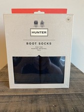 Hunter Black Original Tall Fleece Welly Socks Women's Size Medium