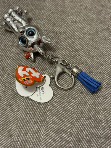 New! Ty Mini Beanie Boos 2.5" Clip / Keyring SILVER the Unicorn, 2020 - Picture 4 of 8