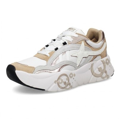W6yz Ida - Plateau Sneaker Wildleder Sand - Größe 38 [23,3 cm] Damenschuhe