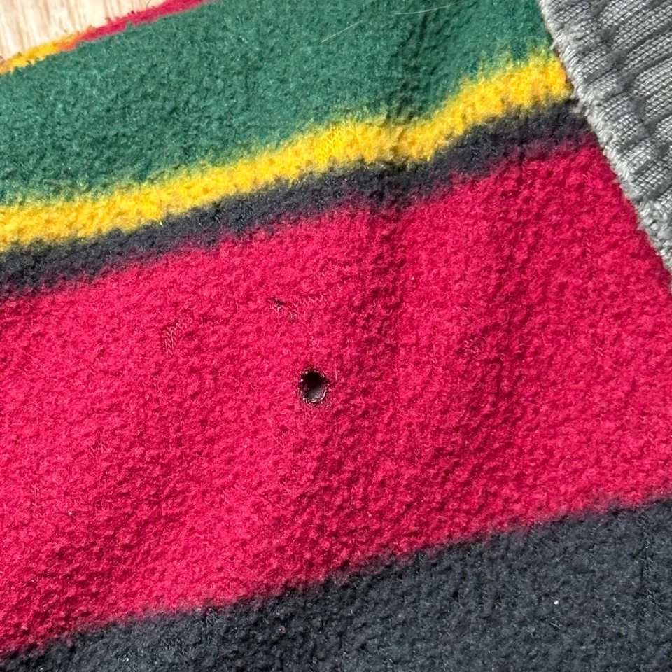 Vintage 90s Extreme Control Southwest Geometric Fleece Jacket L Corduroy Aztec - Image 3 of 4