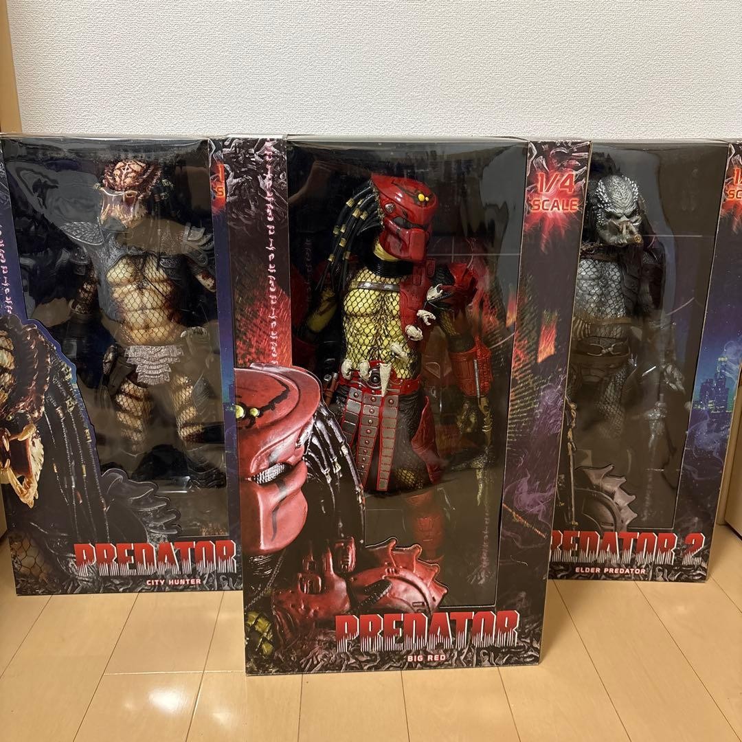 NECA Predator 1/4 Scale Figure Set Big Red, City Hunter & Elder