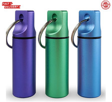 Small Waterproof Pill Organizer Keychain Metal Travel Pill Holder 3 Pack 