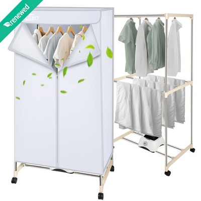 #ad Portable Clothes Dryer Hot Air Foldable Electric Timer Travel Rack Blanket $29.99