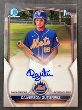 2023 Bowman Chrome #CPA-DG Daiverson Gutierrez NY Mets Prospect ON-CARD AUTO