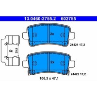 ATE 13.0460-2755.2 Bremsbelagsatz, Scheibenbremse