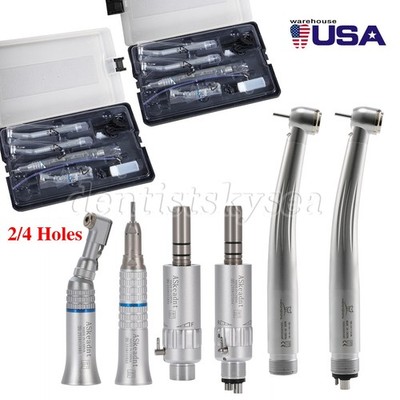 Dental Fiber Optic LED E-generator Low Speed Handpiece Turbine 2Hole/4Hole YBM