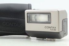  MINT w/ Case Contax TLA200 Silver Shoe Mount Flash For G1 G2 Camera From JAPAN