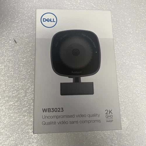 Dell Webcam WB3023-2K QHD/FHD/HD Resolution, Sony Sensor, f2.0 Aperture, Face De