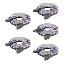 5 Pack 22AWG 5 Pin JST Male to Female Plug LED Connector 3.28FT/1m Extension ...