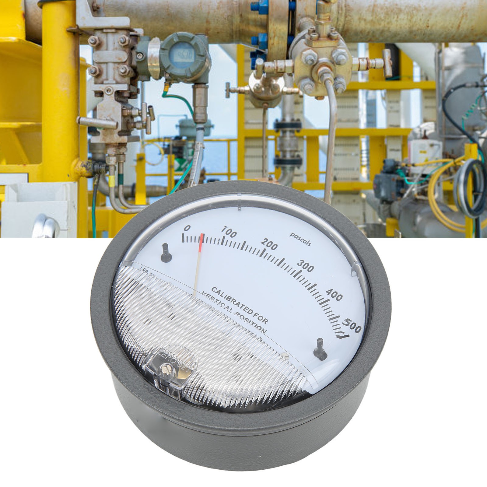 Differential Pressure Gauge Dial 1/8in NPT Aluminium For Electronics☜