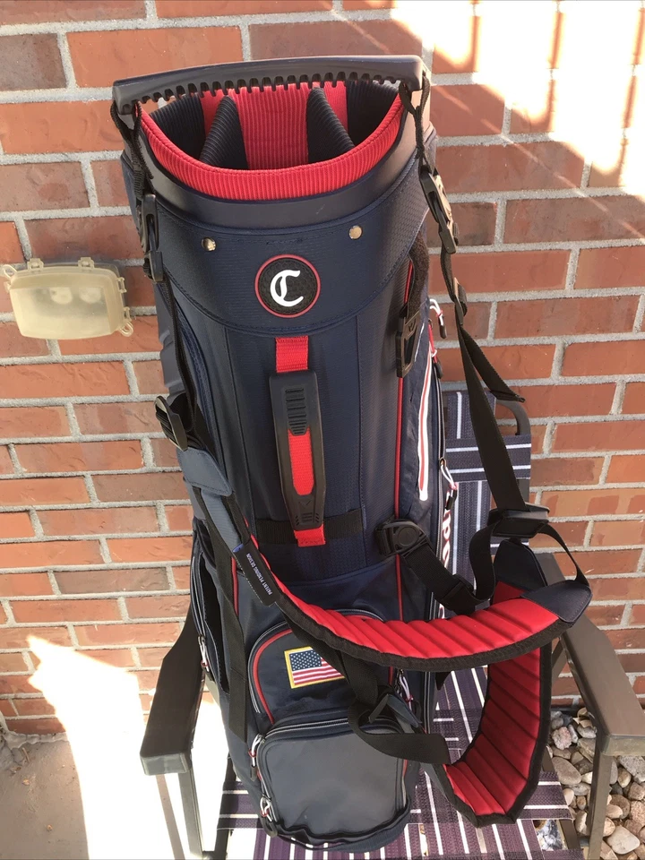 Bolsa de pie de golf Callaway Fairway 14 - azul marino/rojo - sin cubierta para lluvia Foto 2 de 4