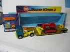 Matchbox Lesney Superkings K-23 Lowloader- RARE BLUE WITH YELLOW CHASSIS, boxed
