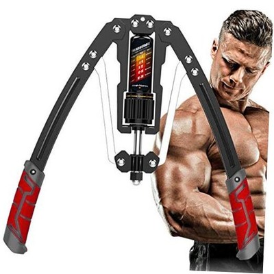  Twister Arm Exerciser - Adjustable 22-440lbs Hydraulic Power, Home Chest Red