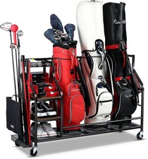 FHXZH Golf Bags Storage Garage Organizer with Wheels