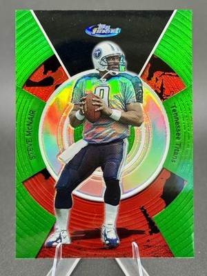 2005 TOPPS FINEST #44 STEVE MCNAIR GREEN REFRACTOR /199 Titans