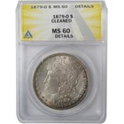 1879 O Morgan Silver Dollar MS 60 Details ANACS $1 Coin SKU:I25416