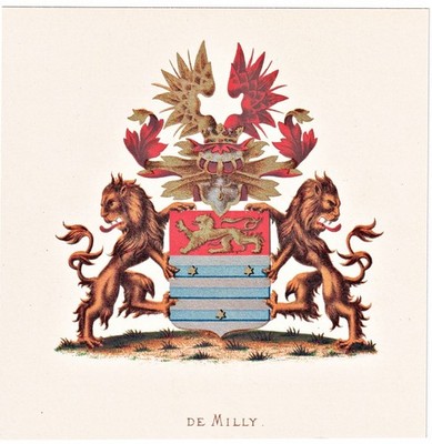 De Milly Wappen Wapen coat of arms blason Nederland heraldry Heraldik 1880