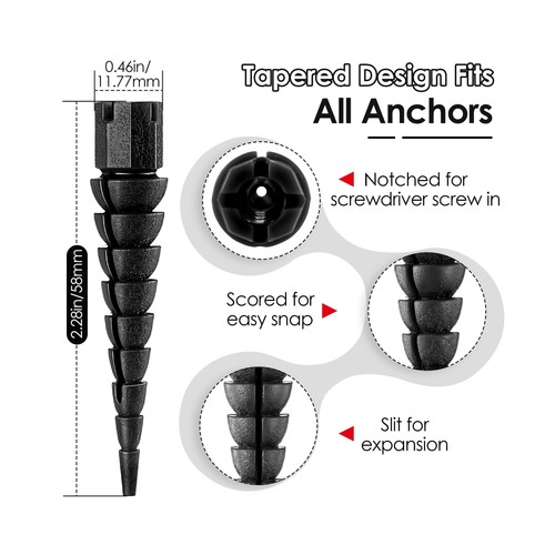 15 Pcs Wood Anchor, Fixes Stripped Screw Holes in Wood, Door, Furniture, Fits... - Picture 3 of 7