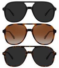 Retro Oversized Aviator Sunglasses for Women Men Trendy 70s 80s Vintage Squar...