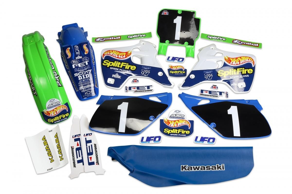 Fairing Set Plastic Set Deco Set Fits Kawasaki KX 125 250 92-93 GR-W-B