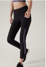 Athleta Ultimate Stash Colorblock 7/8 Leggings in Black Size Small