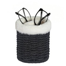 Glasses Holder, 2 Compartments Plush Lined Eyeglass Holder Stand