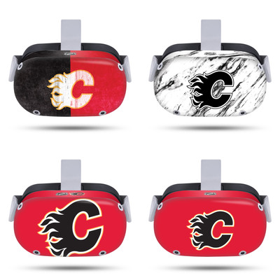 OFFICIAL NHL CALGARY FLAMES VINYL STICKER SKIN DECAL COVER FOR META QUEST