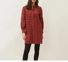 Phase Eight Spice Rihanna Tunic Dress Embroidered UK18 Long Sleeves E5481
