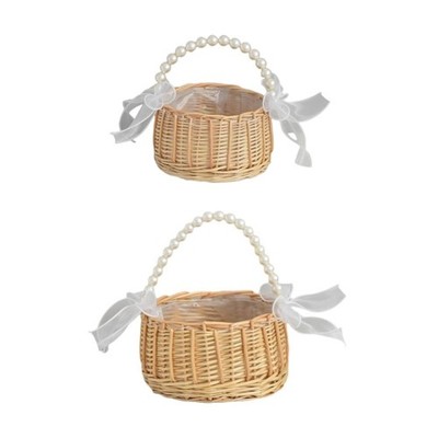 Graceful Pearls Decorated Handle Handbag With Two Fish Tail For Fashion Lovers