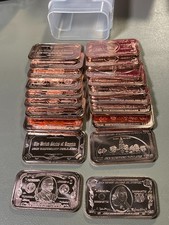 20 x 1 Ounce Tube AVDP Franklin Cleveland .999 Copper Bars 100/ 1000 designs