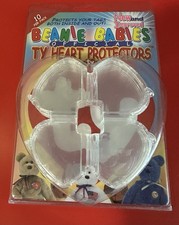 Beanie Babies OFFICIAL TY Heart Protectors 10 Pack NEW Improved Tag Cases