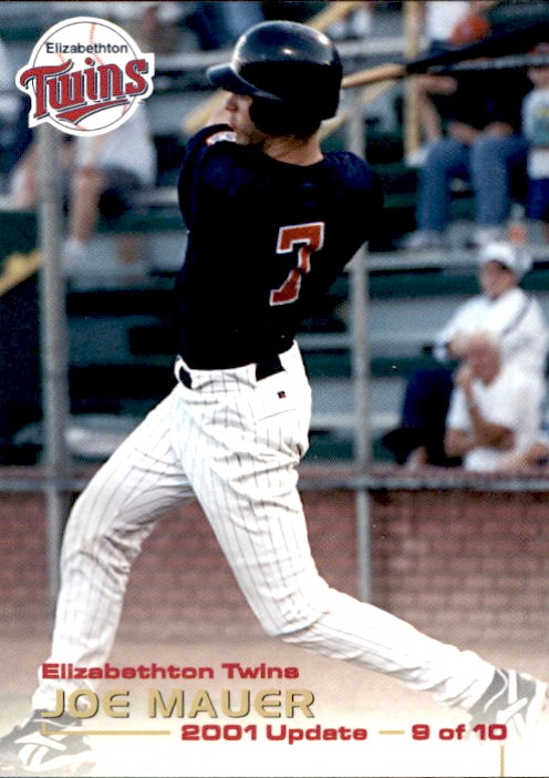 2001 Elizabethton Twins Update Grandstand #9 Joe Mauer St Paul Minnesota MN Card